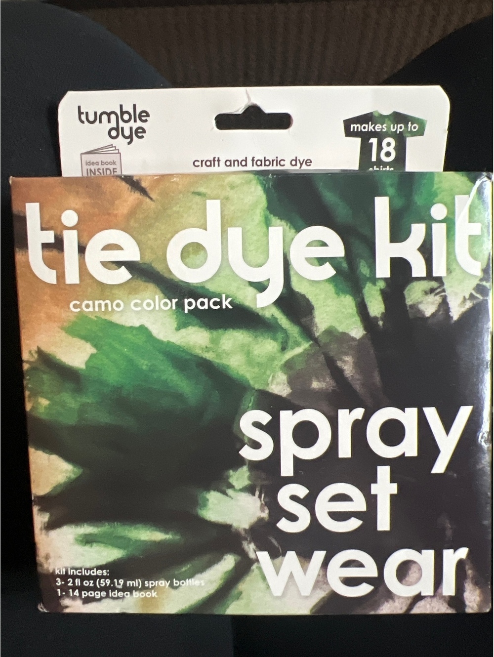 Tumble Dye Tie Dye Kit Camo Color Pack Spray Set Wear Craft and Fabric Dye